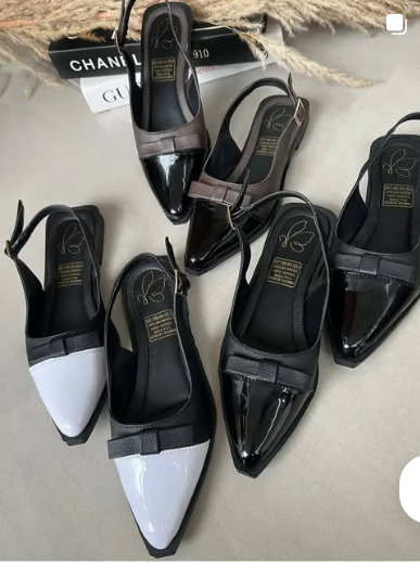 Zapatos slingback negros
